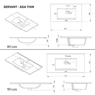 VikingBad ADA D46 Møbelservant B60-120cm