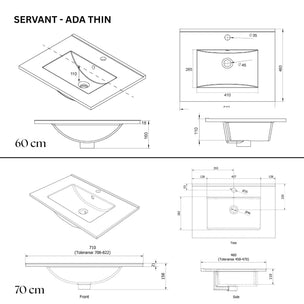 VikingBad ADA D46 Møbelservant B60-120cm
