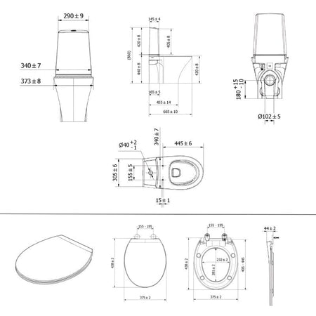 VikingBad Ciba Toalett med soft-close sete