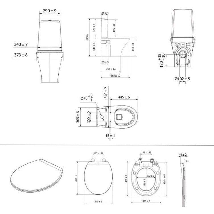 VikingBad Ciba Toalett med soft-close sete