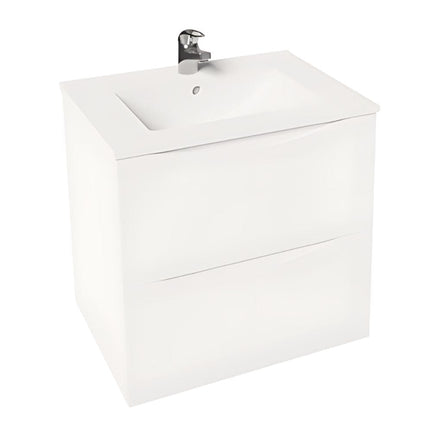 VikingBad ELI 50 SLIM Servantskap med BEA servant Hvit matt / 50cm VikingBad Møbelpakke bad VB-116536