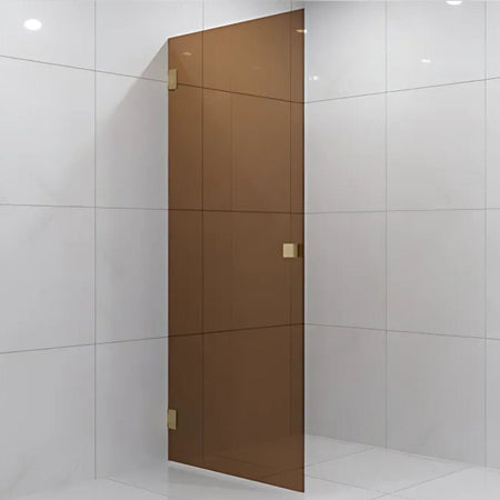 Vikingbad Emil Dusjdør Rett - Farget glass