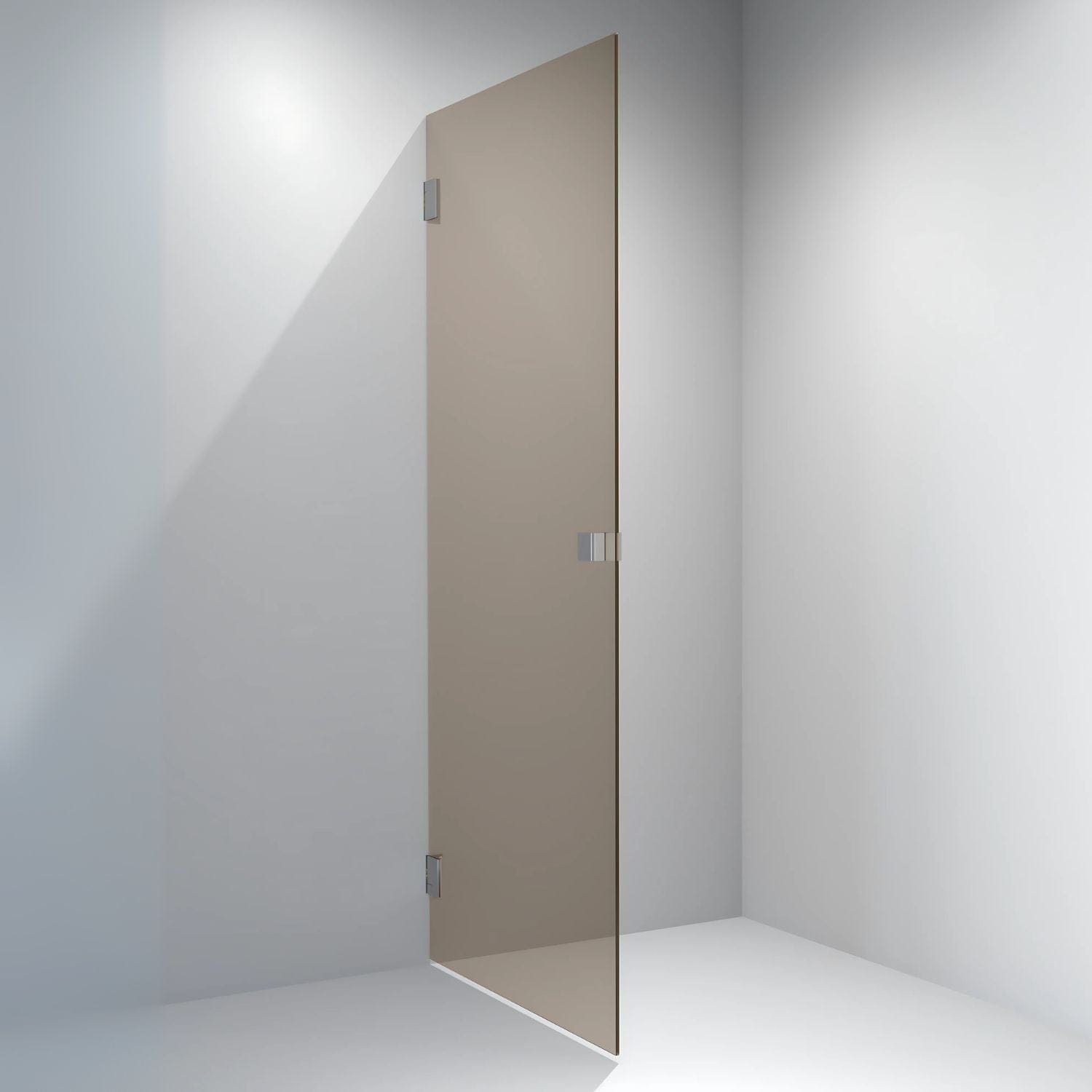 VikingBad Emil Dusjdør Rett - Farget glass Krom / 90cm / Bronse glass VikingBad Dusjdør VB-117875