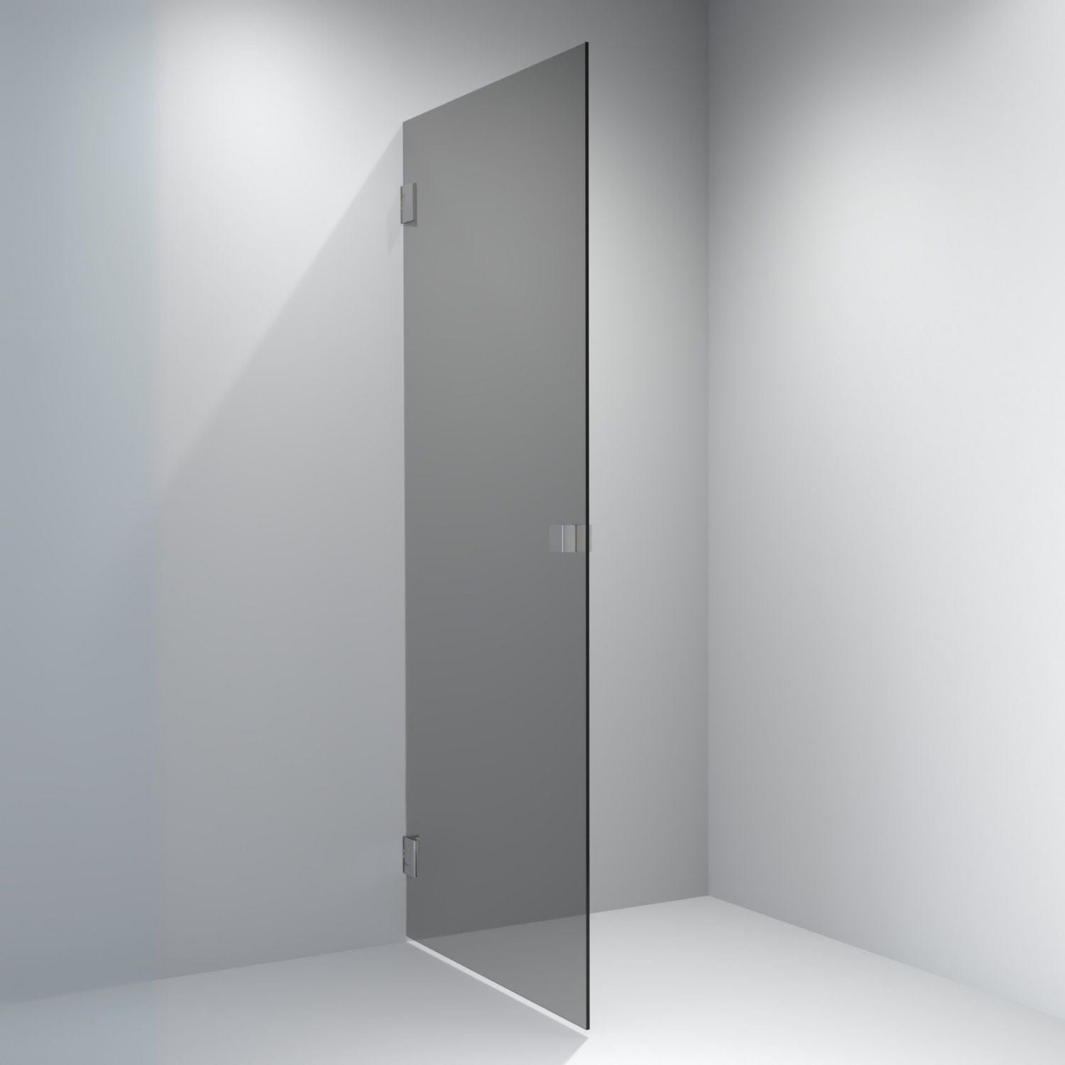 VikingBad Emil Dusjdør Rett - Farget glass Krom / 90cm / Sotet glass VikingBad Dusjdør VB-117869