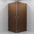 VikingBad Emil Dusjhjørne Rett - Farget glass