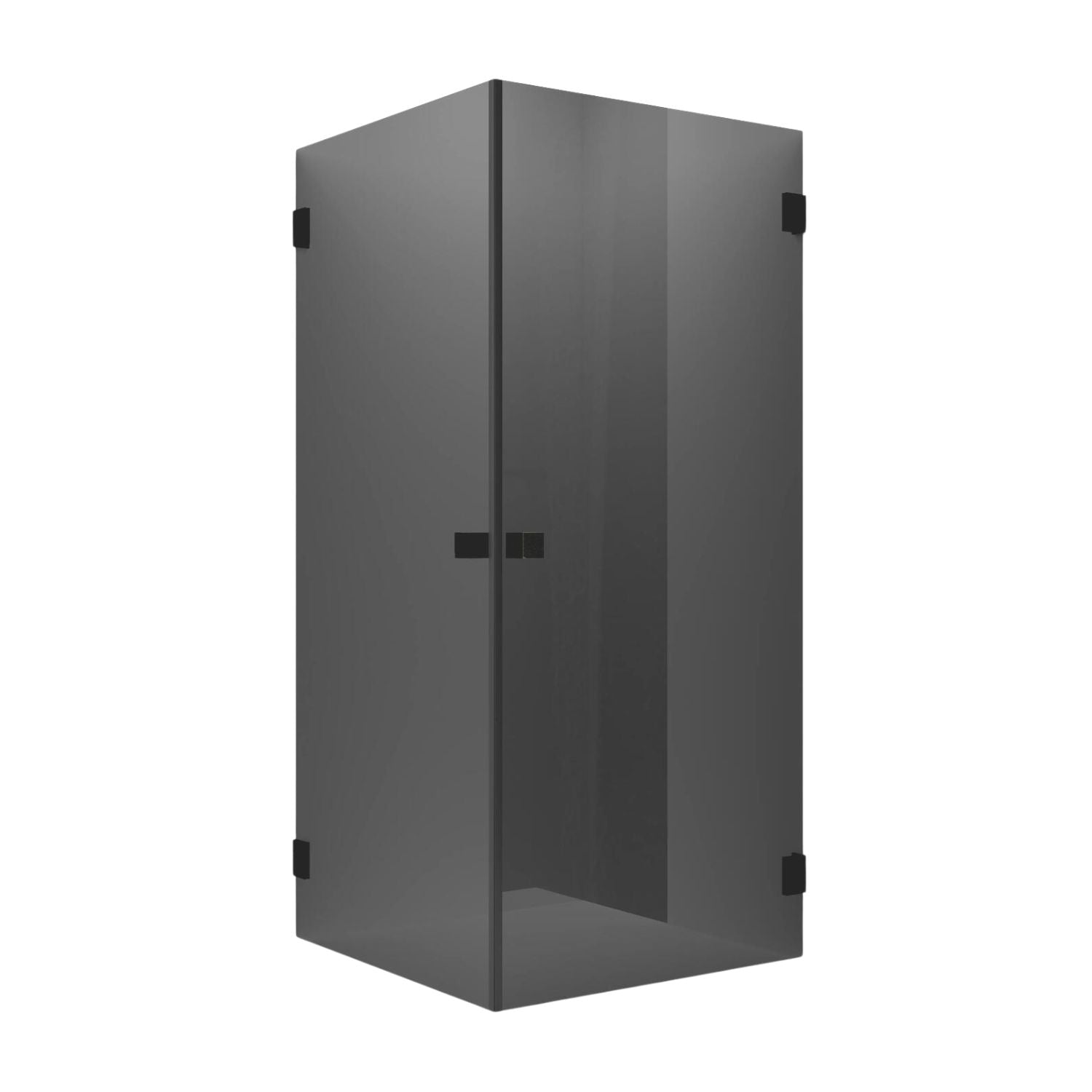 VikingBad Emil Dusjhjørne Rett - Farget glass Svart / 90x90cm / Sotet glass VikingBad Dusjhjørne VB-117901