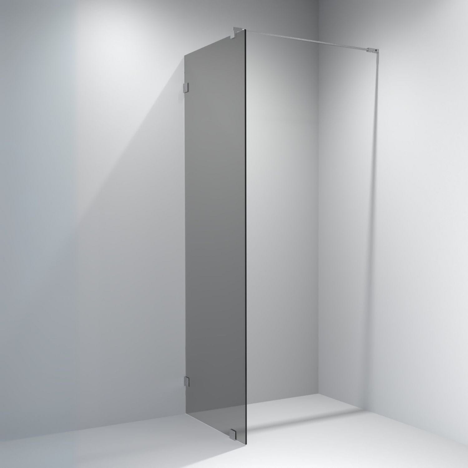 VikingBad Emil Glassfelt - Farget glass Krom / 90cm / Sotet glass VikingBad Dusjvegg VB-117881