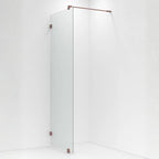 VikingBad Emil Glassfelt H200cm inkl. støttestag, veggfeste og gulvfeste