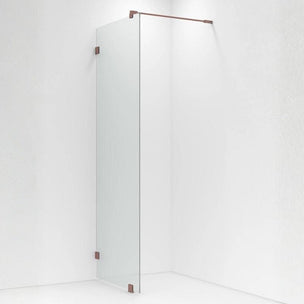 VikingBad Emil Glassfelt H200cm inkl. støttestag, veggfeste og gulvfeste