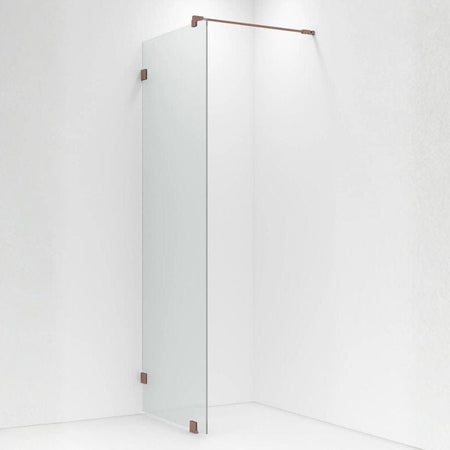 VikingBad Emil Glassfelt H200cm inkl. støttestag, veggfeste og gulvfeste