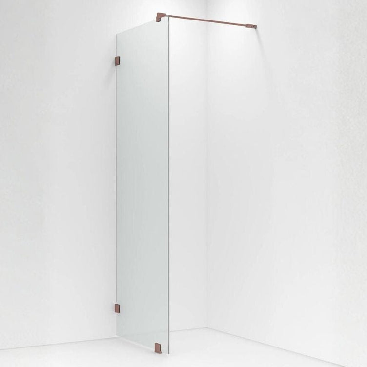 VikingBad Emil Glassfelt H200cm inkl. støttestag, veggfeste og gulvfeste