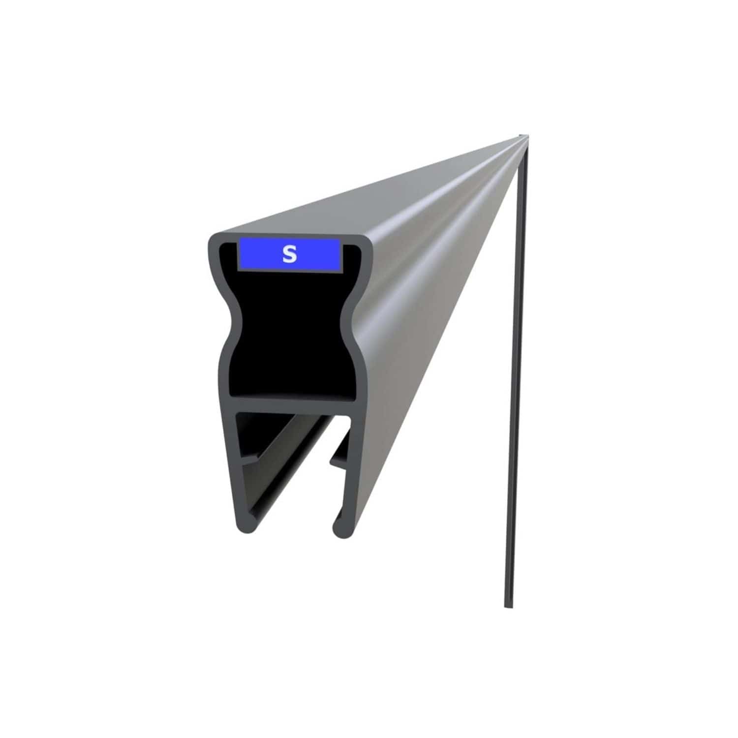 VikingBad Emil Magnetprofil Nisjemontering PVC Svart matt VikingBad Magnetprofil VB-006062-02