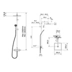 VikingBad Falk Rett Takdusj for badekar