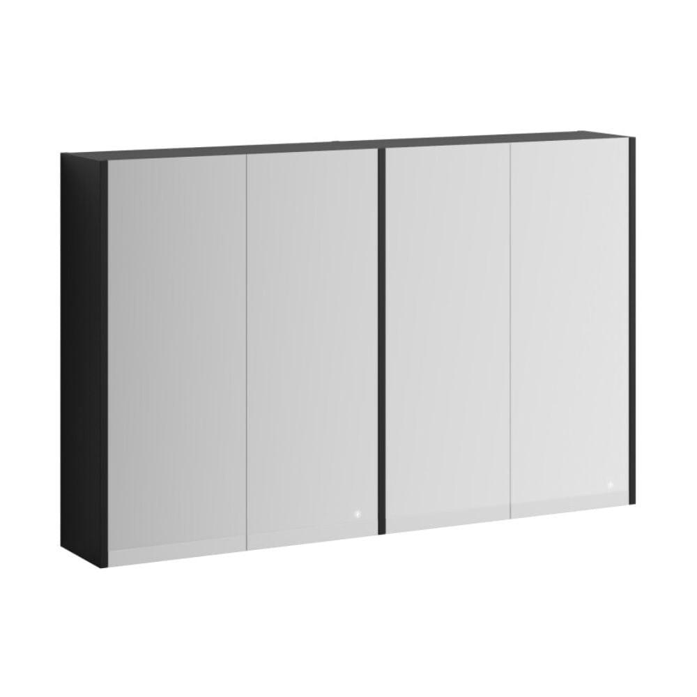 VikingBad Fay Dobbel Veggskap med Speil Svart matt VikingBad Sideskap bad VB-119191