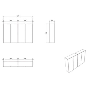 VikingBad Fay Dobbel Speilskap
