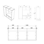 Vikingbad Fay Høyskap med Dobbel Vaskemaskinmodul