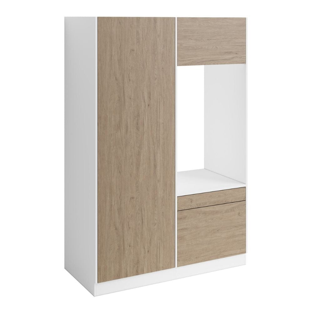 VikingBad Fay Høyskap med Enkel Vaskemaskinmodul Hvit matt/eik VikingBad Høyskap vaskerom VB-119374