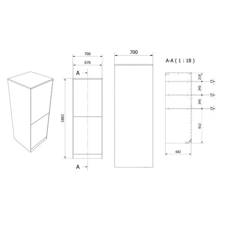 VikingBad Fay Saloon Høy Innbyggingsskap