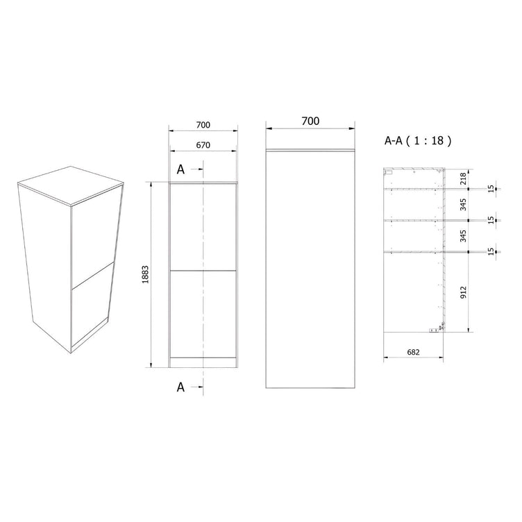 VikingBad Fay Saloon Høy Innbyggingsskap