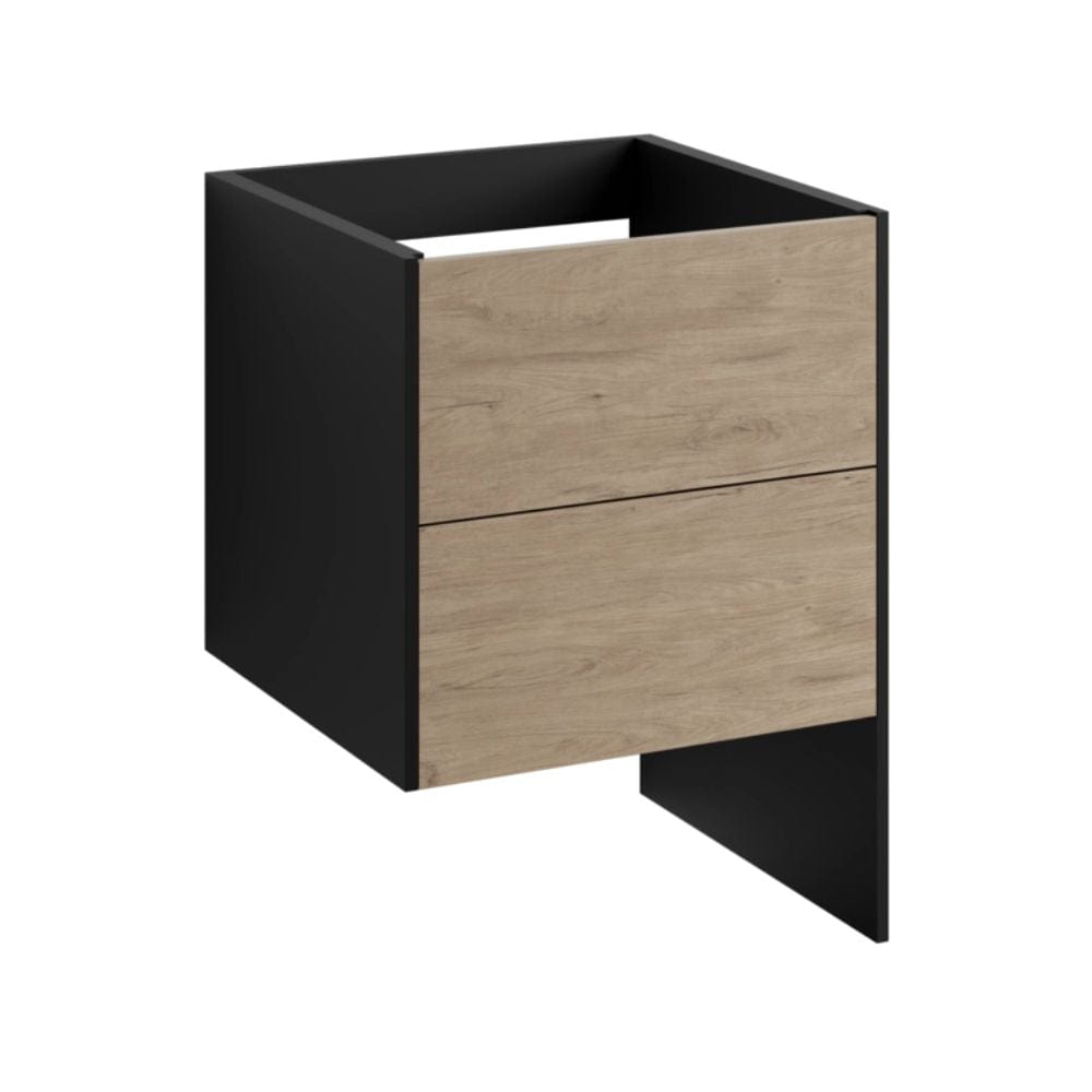 VikingBad Fay Servantskap med Lang Sideplate Svart matt/eik / 60cm VikingBad Servantskap VB-119350