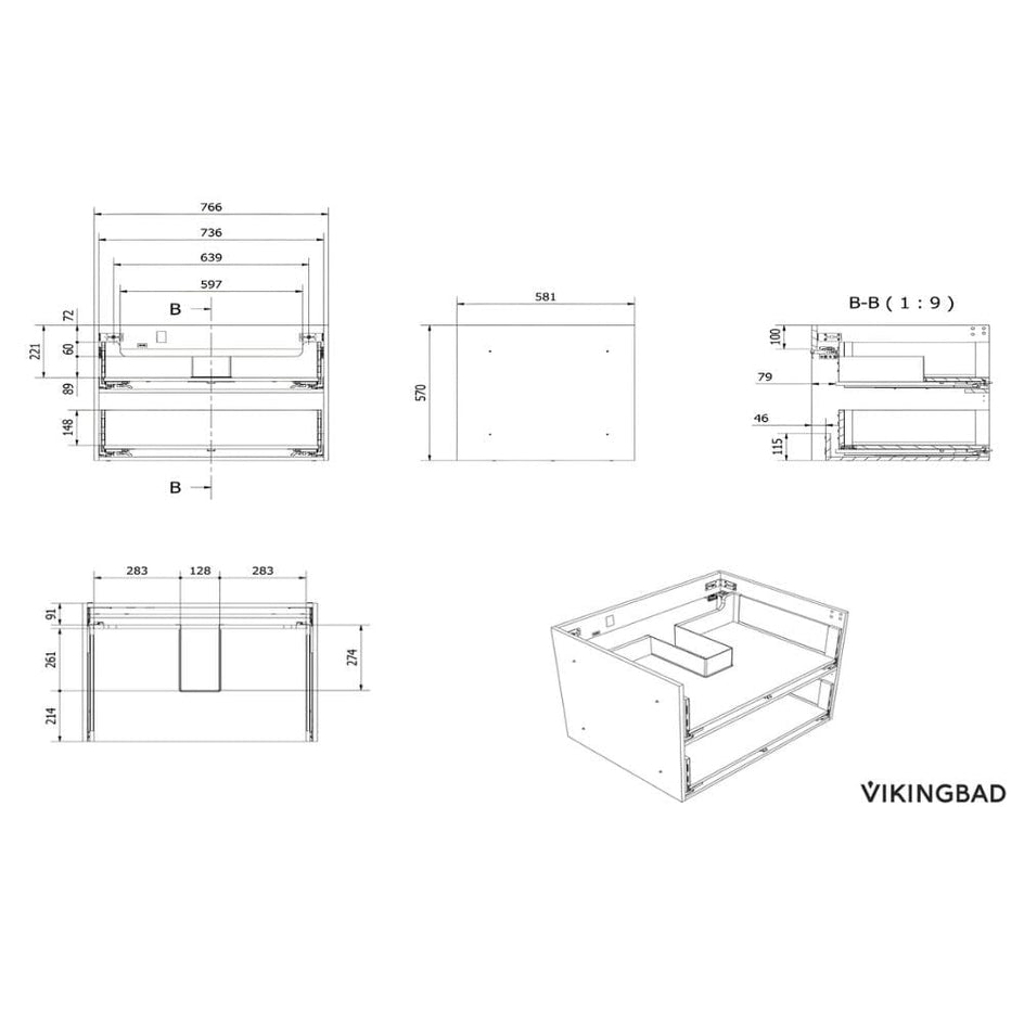 VikingBad Fay Servantskap med Lang Sideplate VikingBad Servantskap