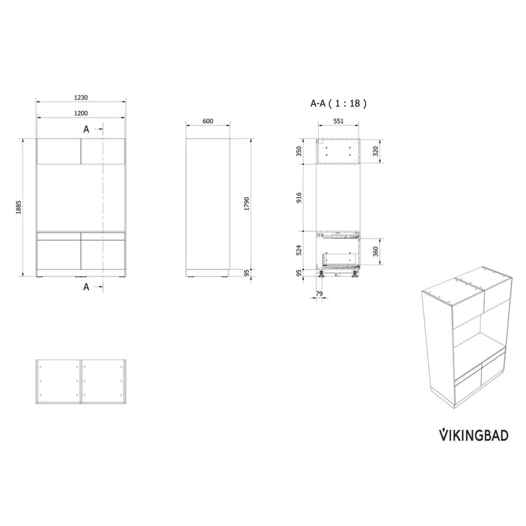 Vikingbad Fay Slett Dobbel Innbygginsskap