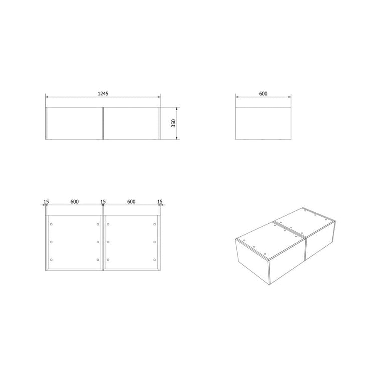 Vikingbad Fay Slett Modul Dobbel Overskap