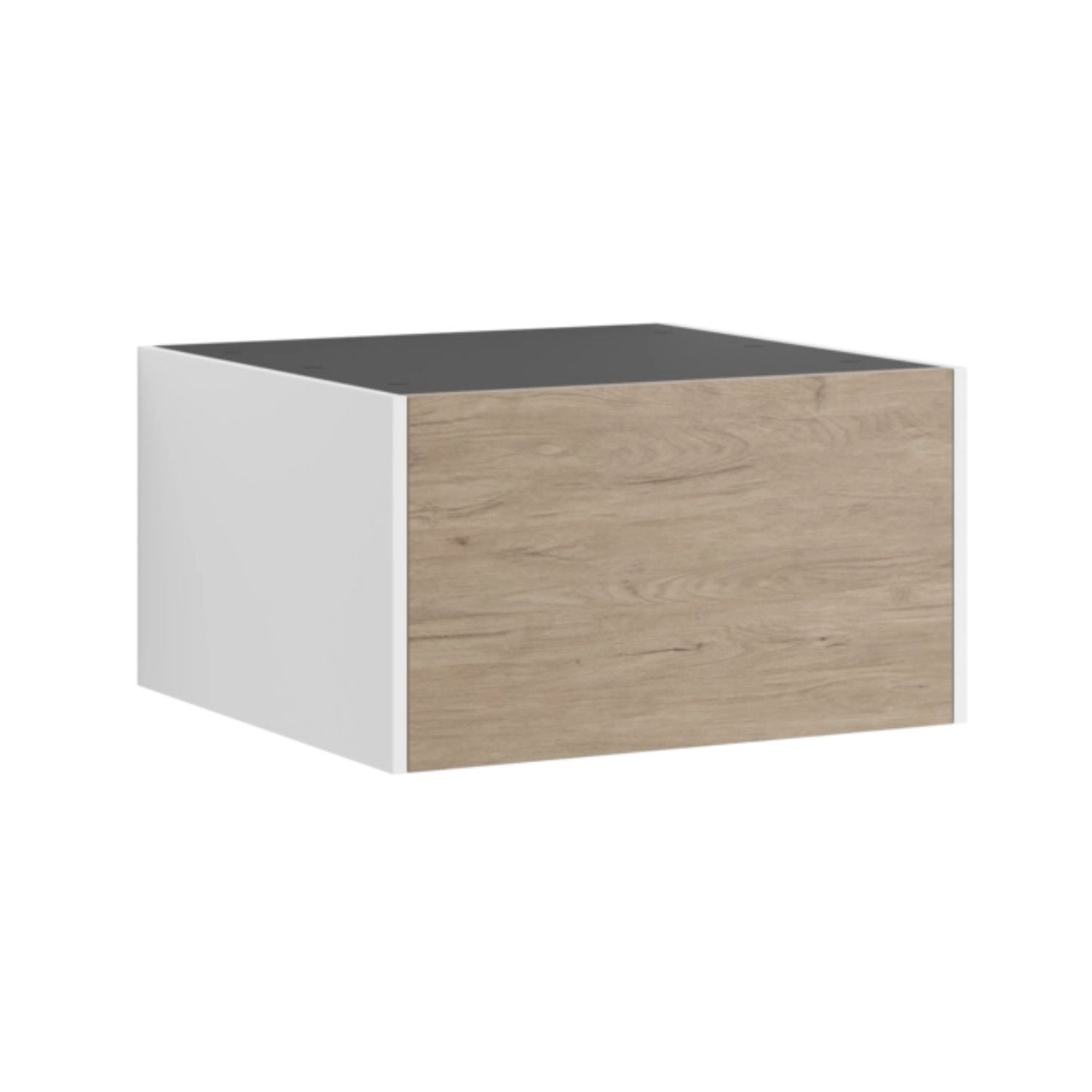 VikingBad Fay Slett Toppskap Hvit matt/eik VikingBad VB-119213