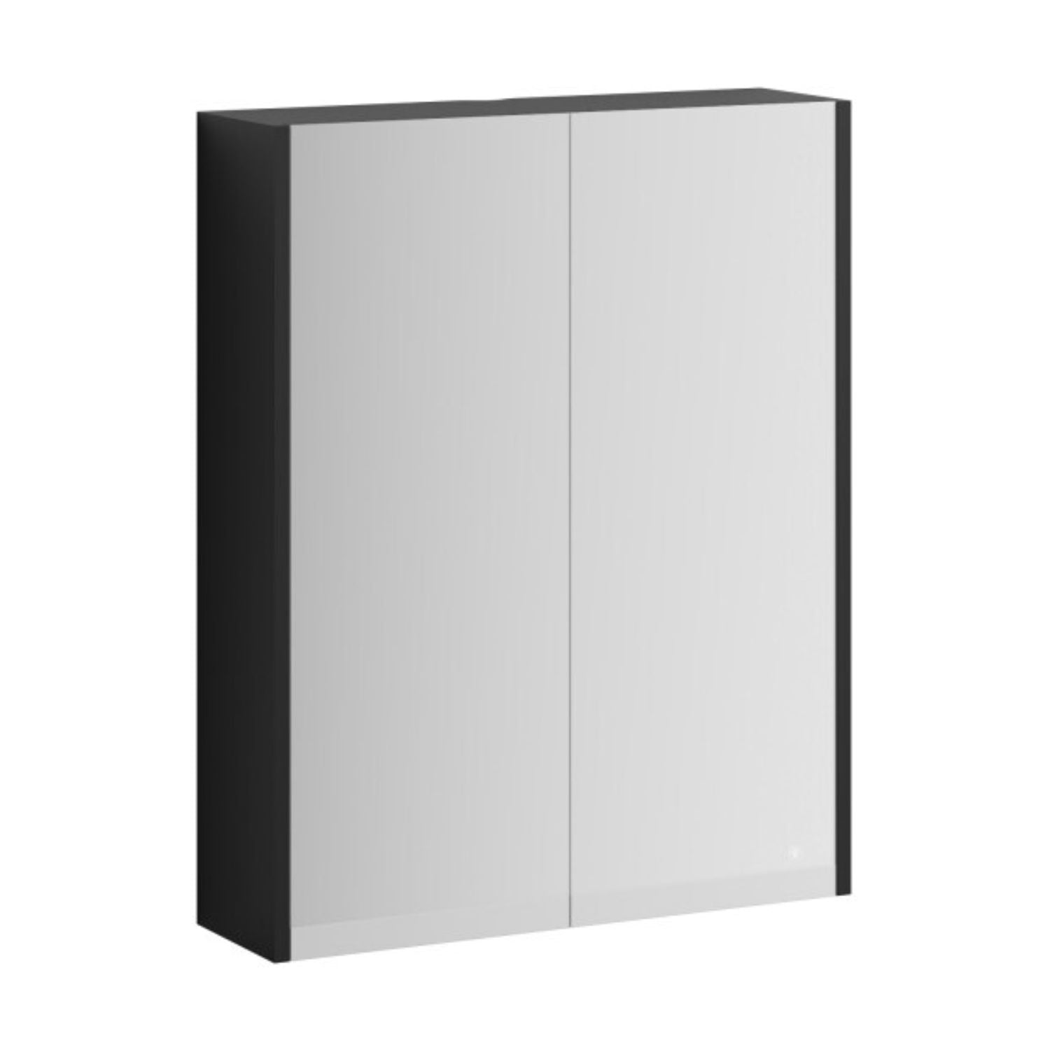 VikingBad Fay Veggskap med Speil Svart matt VikingBad Sideskap bad VB-119164