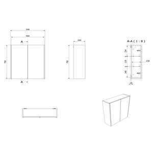 VikingBad Fay Speilskap