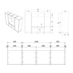 VikingBad Fay X2 Høyskap og Dobbel Vaskemaskinmodul