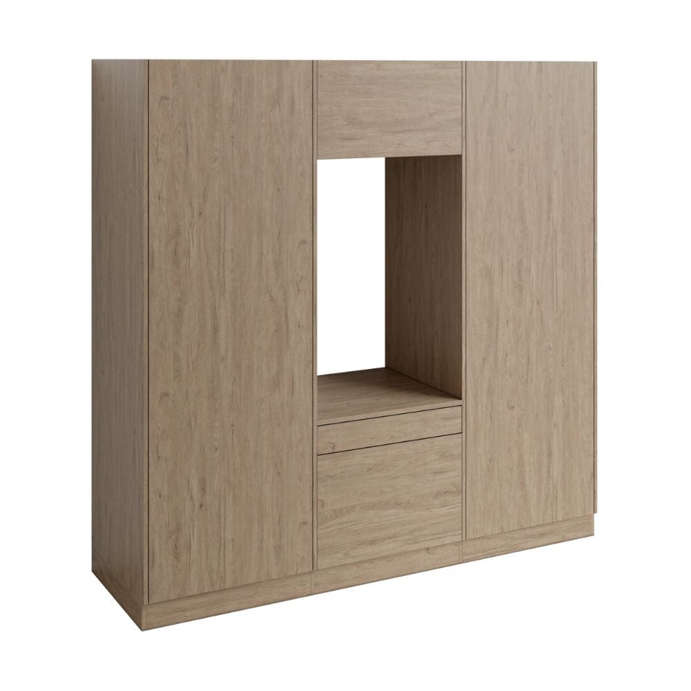 VikingBad Fay X2 Høyskap og Enkel Vaskemaskinmodul Eik VikingBad Høyskap vaskerom VB-119383