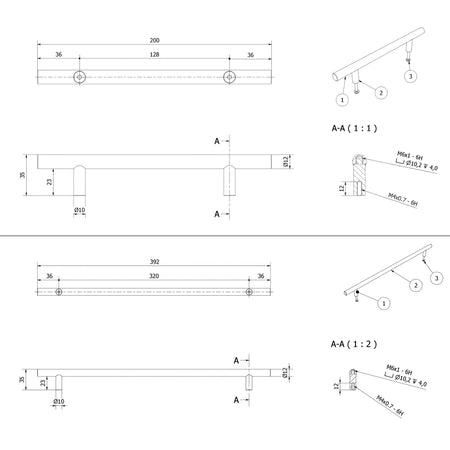 VikingBad Håndtak Fatt Universal B200-808mm