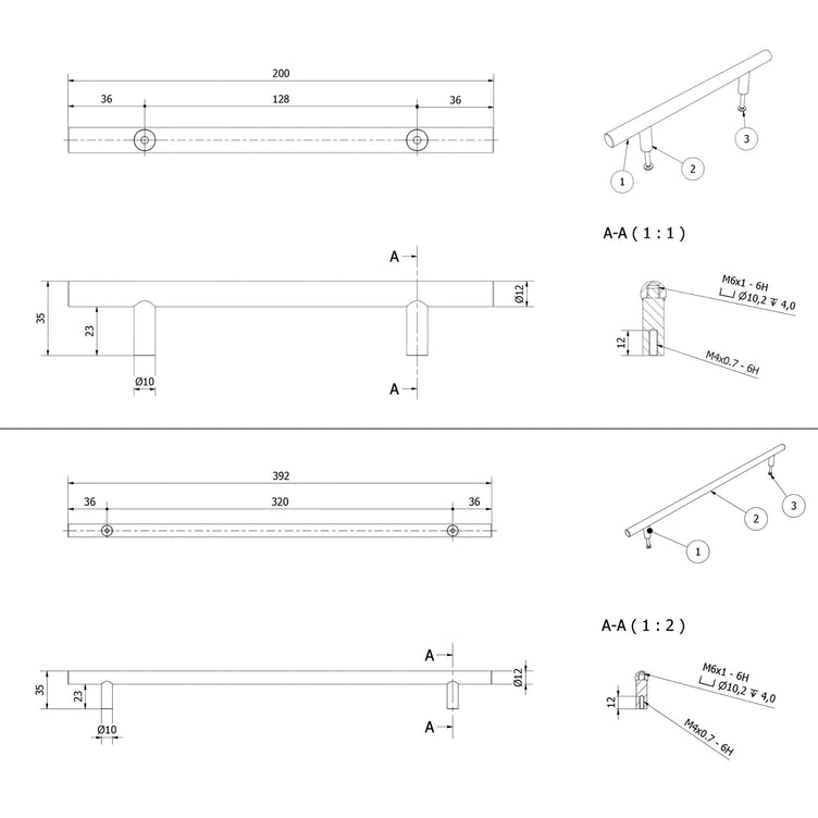 VikingBad Håndtak Fatt Universal B200-808mm