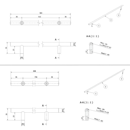 VikingBad Håndtak Fatt Universal B200-808mm