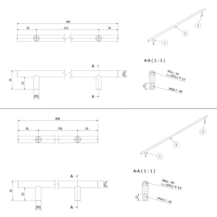 VikingBad Håndtak Fatt Universal B200-808mm