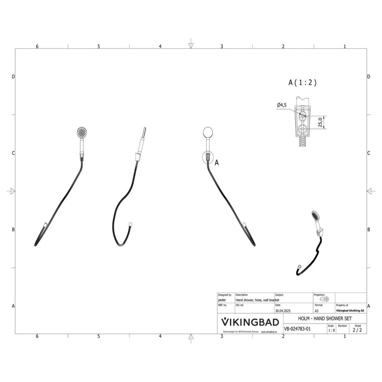 Vikingbad Holm Hånddusjsett