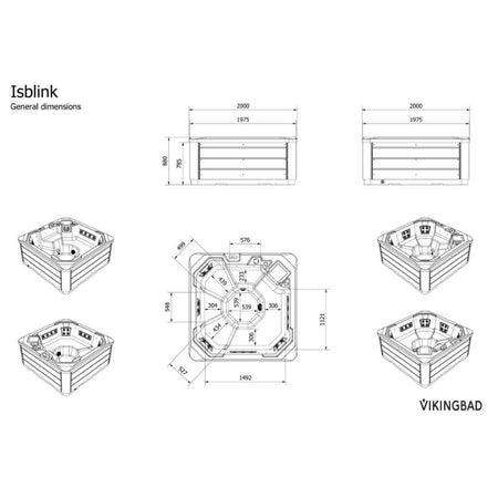 VikingBad ISBLINK Utendørs massasjebad