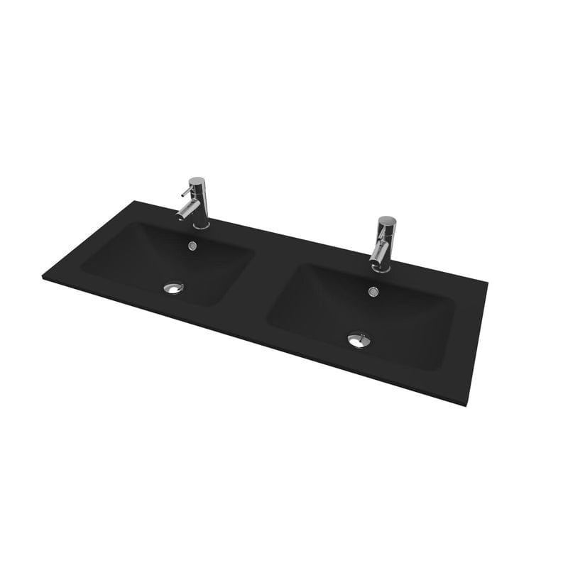 VikingBad LEA D46 Glasservant - møbelservant Svart matt / 120cm dobbel VikingBad Møbelservant VB-017128-02