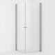 VikingBad LIAM Dusjhjørne Rett H195cm Sølv / 70x70cm / Klart glass VikingBad Dusjhjørne VB-112127