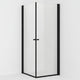 VikingBad LIAM Dusjhjørne Rett H195cm Svart matt / 70x70cm / Klart glass VikingBad Dusjhjørne VB-112137