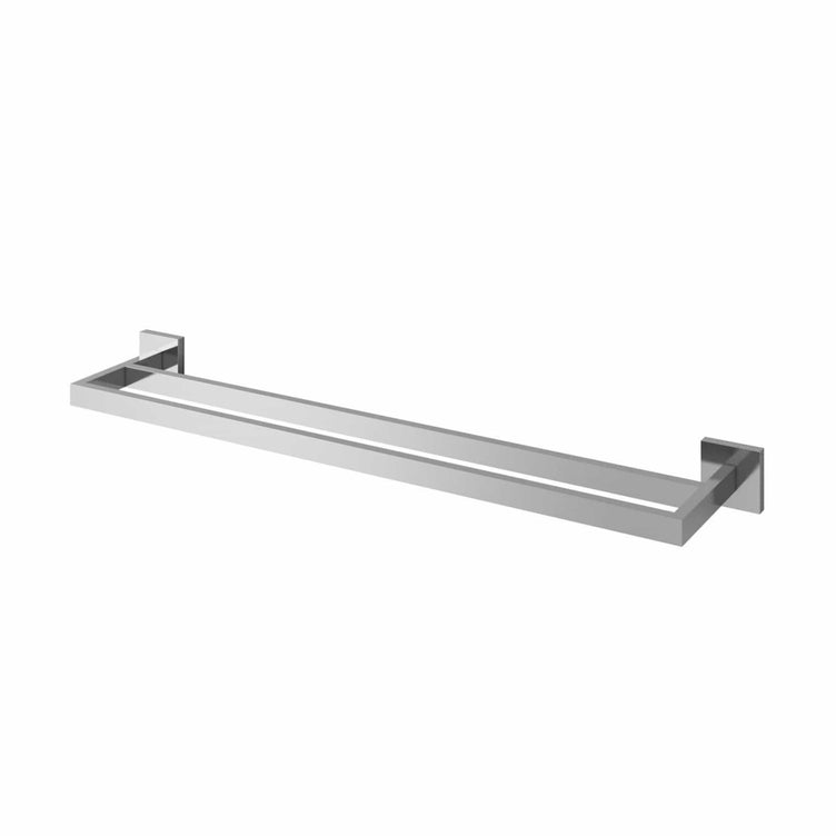 OUTLET: VikingBad Luna Rett Dobbel Håndklestang B65cm