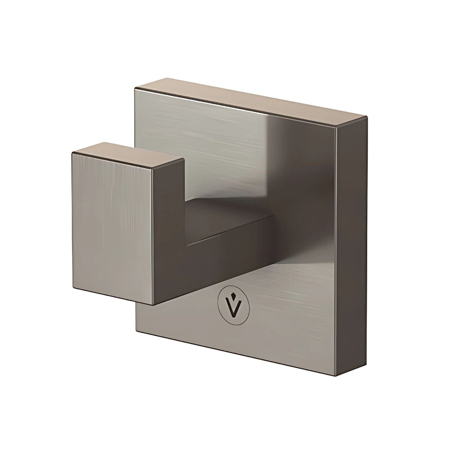 VikingBad Luna Rett Håndkleknagg Børstet grå VikingBad Knagger VB-017927-06