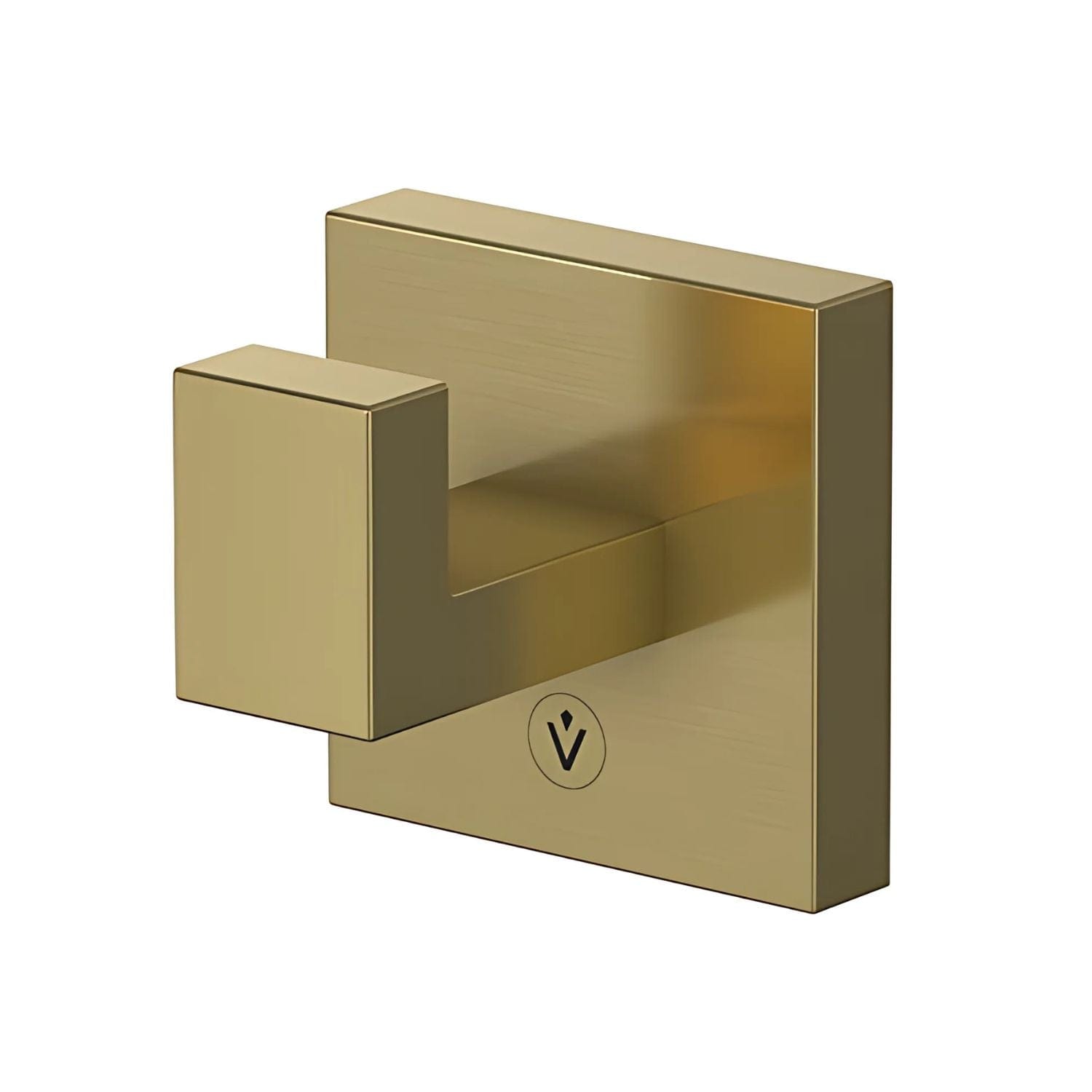 VikingBad Luna Rett Håndkleknagg Børstet messing VikingBad Knagger VB-017927-07