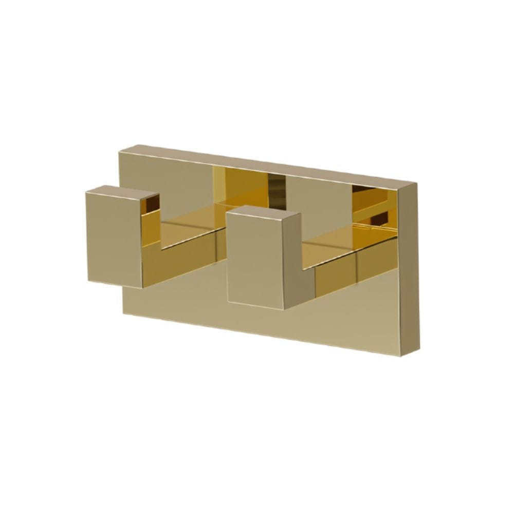 VikingBad Luna Rett Håndkleknagg med 2 kroker Gull VikingBad Knagger VB-017932-03