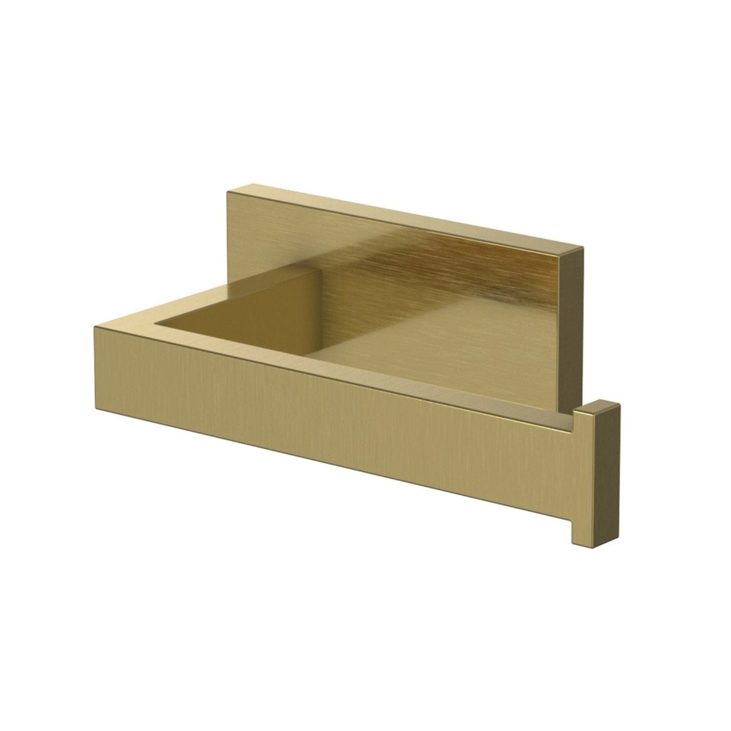 VikingBad Luna Rett Toalettrullholder Selvklebende Børstet messing VikingBad Toalettrullholder VB-017952-07