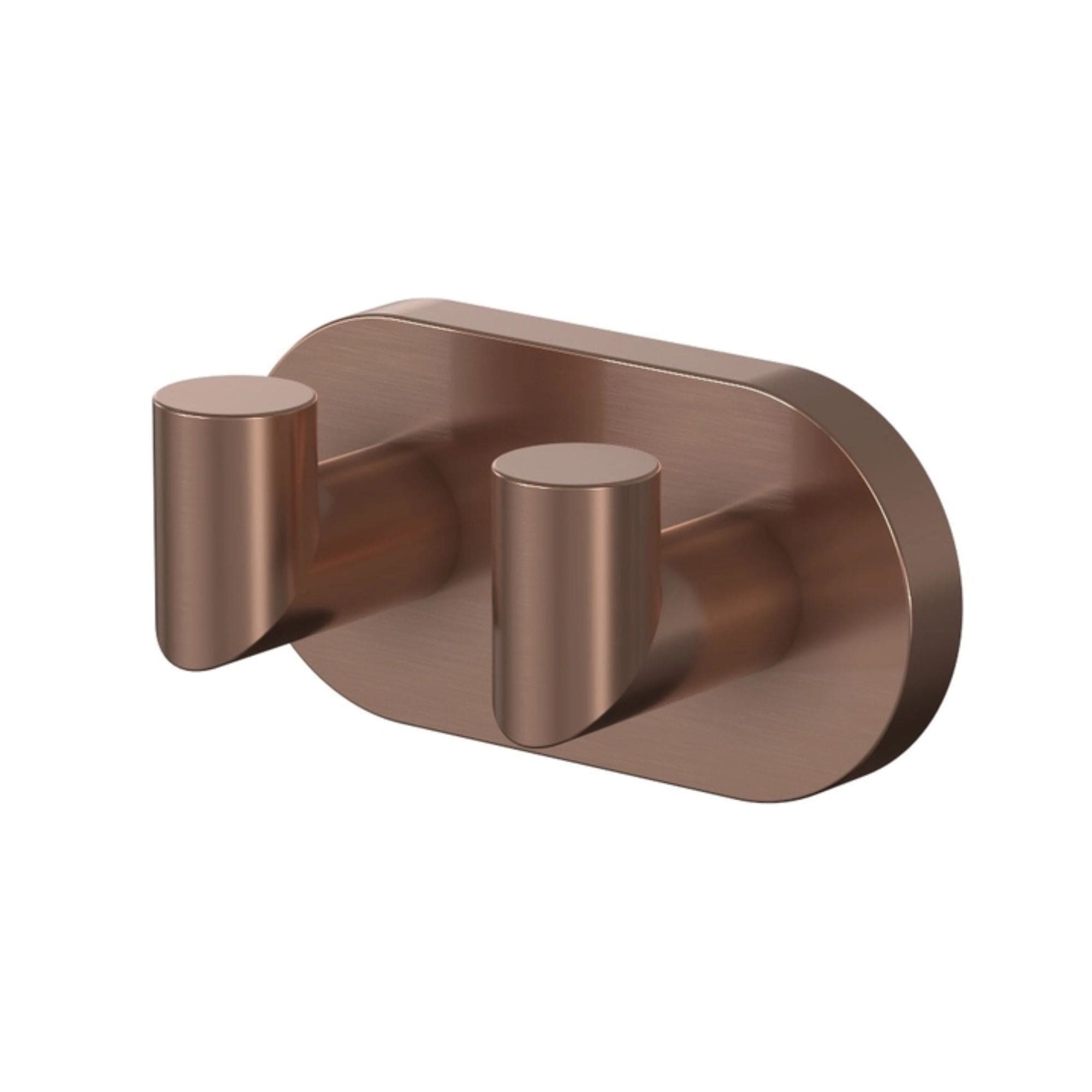 VikingBad Luna Rund Håndkleknagg med 2 kroker Børstet roségull VikingBad Knagger VB-017933-08