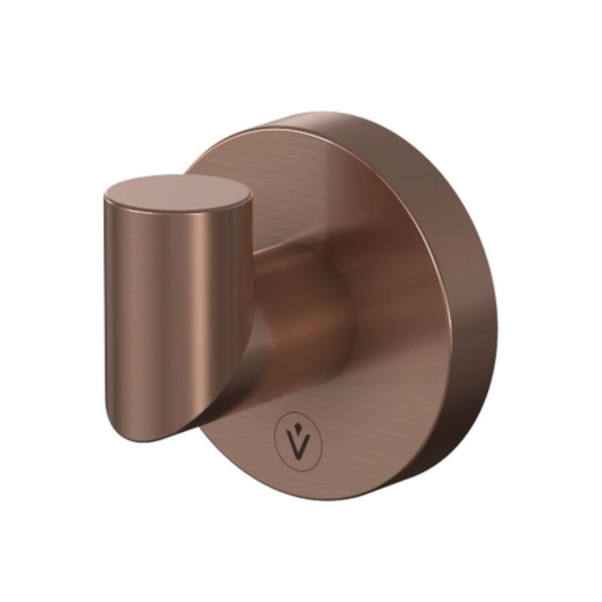 VikingBad Luna Rund Håndkleknagg stilren krok Børstet roségull VikingBad Knagger VB-017928-08