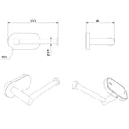 VikingBad Luna Rund Toalettrullholder Selvklebende