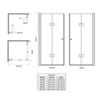 VikingBad MATS Dusjhjørne Leddet H195cm